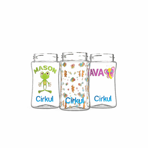 Custom 12oz. Plastic Bottle & Comfort Grip Lid