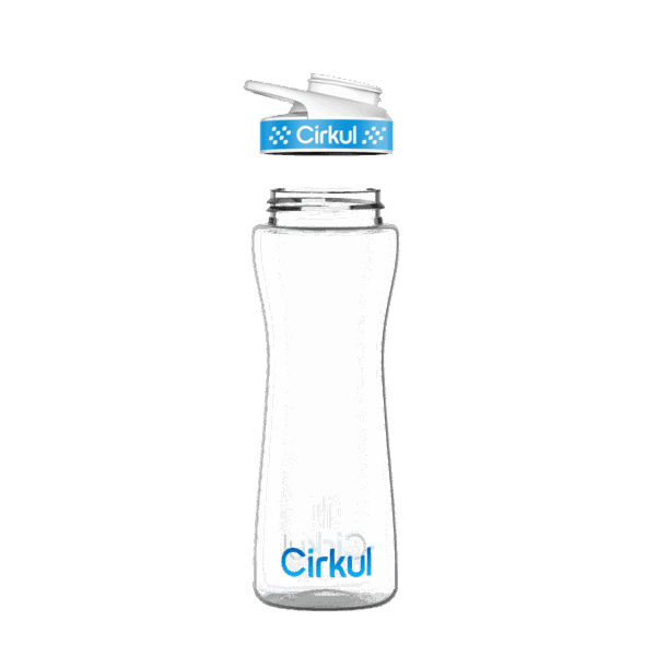 22oz. Plastic Bottle with Blue Comfort Grip Lid