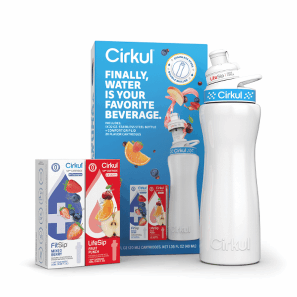 CX: 22oz. White Stainless Steel Bottle Starter Kit (2C)