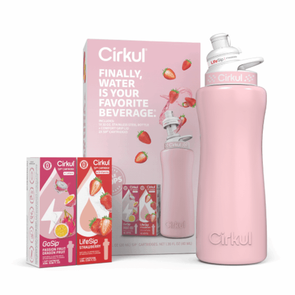 CX: 32oz. Blush Pink Stainless Steel Bottle Starter Kit (2C)