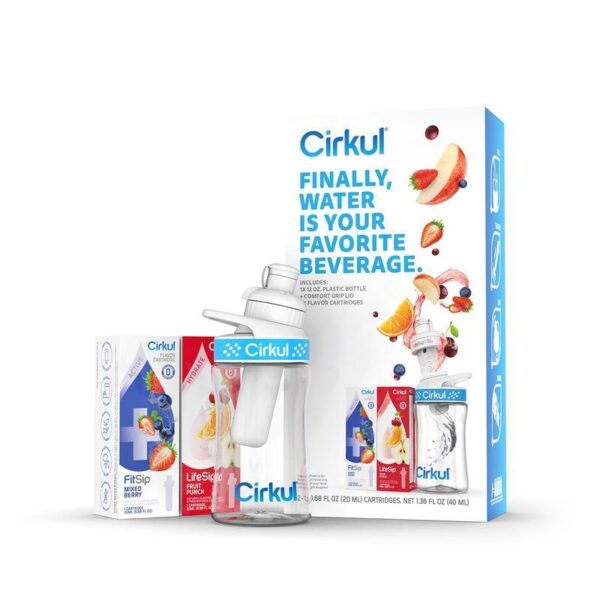 Starter Kit: 12oz. Plastic Bottle. Lid. & 2 Cartridges - Image 2