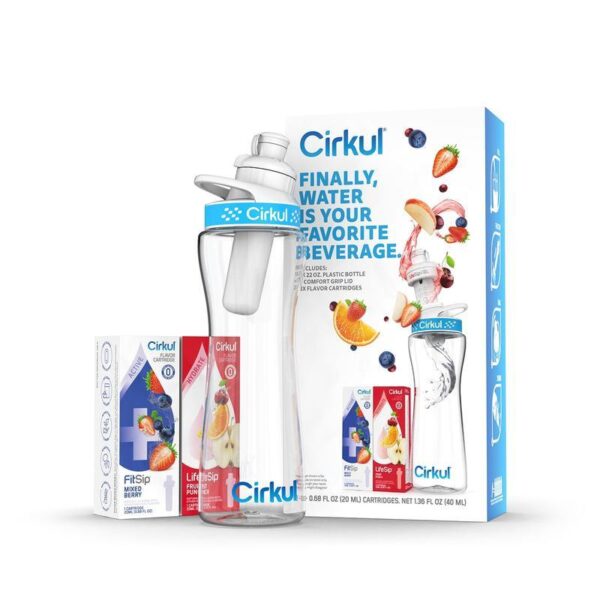 Starter Kit: 22oz. Plastic Bottle. Lid. & Cartridges - Image 2