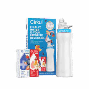 22oz. White Stainless Steel Bottle Starter Kit