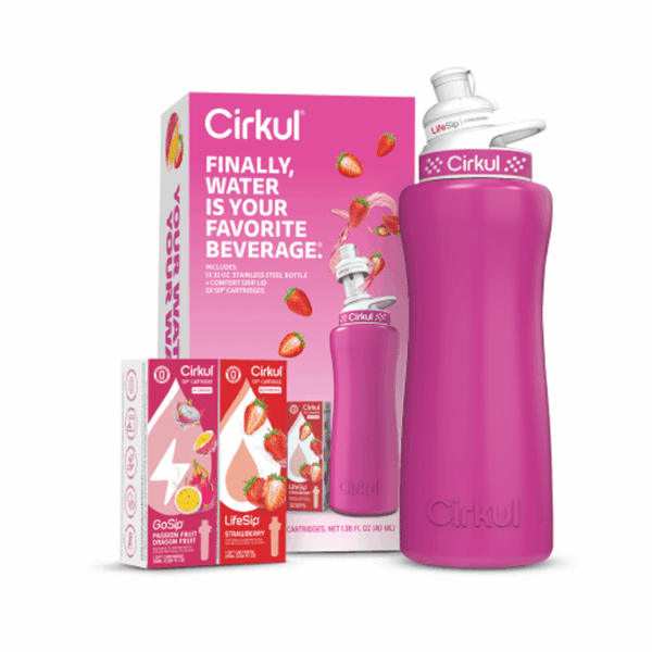 32oz. Hot Pink Stainless Steel Bottle Starter Kit - Image 4