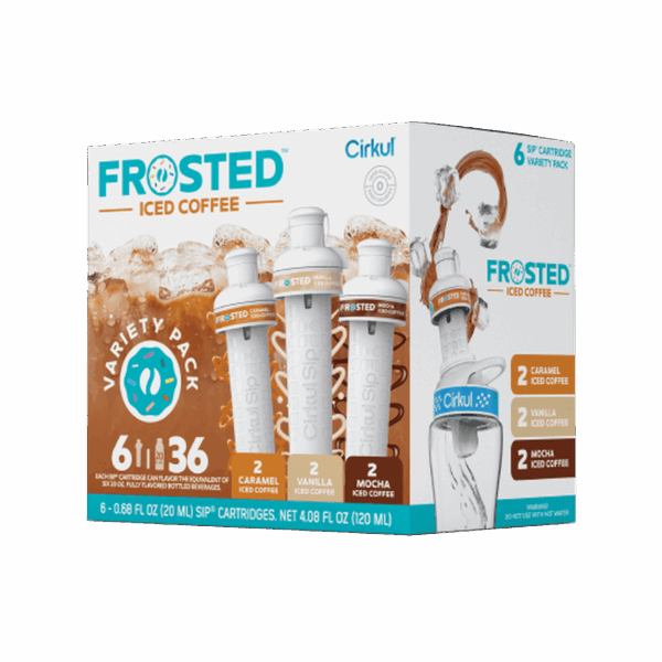 Base: Frosted Iced Coffee Flavor Cartridge Variety Pack. 6-Pack