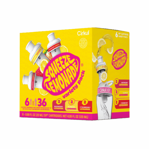 Base: Squeeze Lemonade Flavor Cartridge Variety Pack. 6-Pack