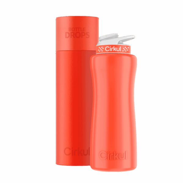 Limited Edition: 32oz. Neon Orange-Red Stainless Steel Bottle & Lid