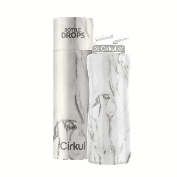 Limited Edition: 32oz. White Marble Stainless Steel Bottle & Lid