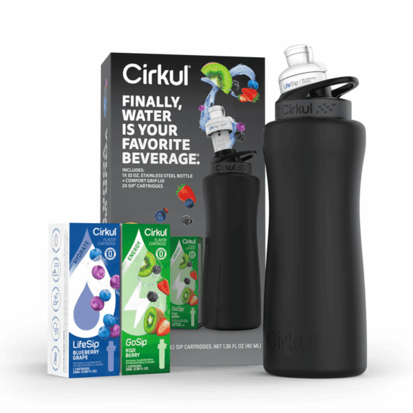 Starter Kit: 32oz. Stainless Steel Bottle. Lid. & Cartridges - Image 2